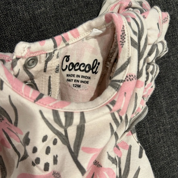 Coccoli Floral Print Kids Dress - Pink and White - Picture 2 of 2
